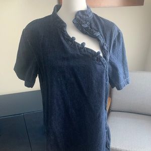 Marc by Marc Jacobs Mandarin collar denim dress